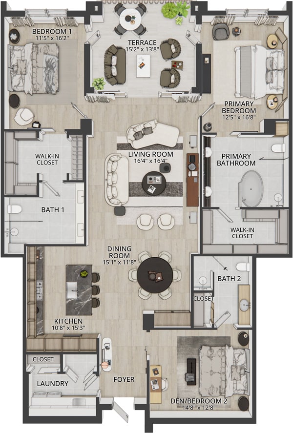 Floorplan of Residence 2 at Palazzo